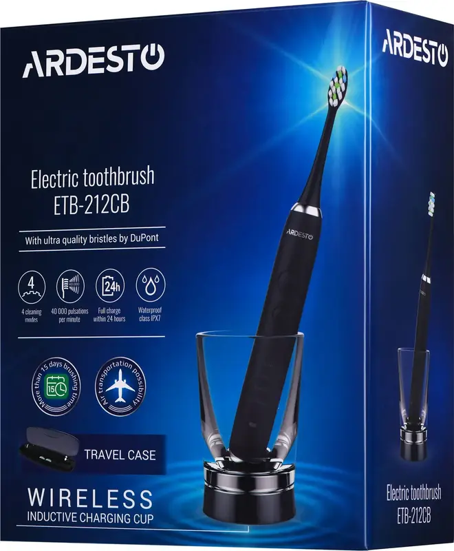 Электрическая зубная щетка Ardesto ETB-212CB - фото - №5