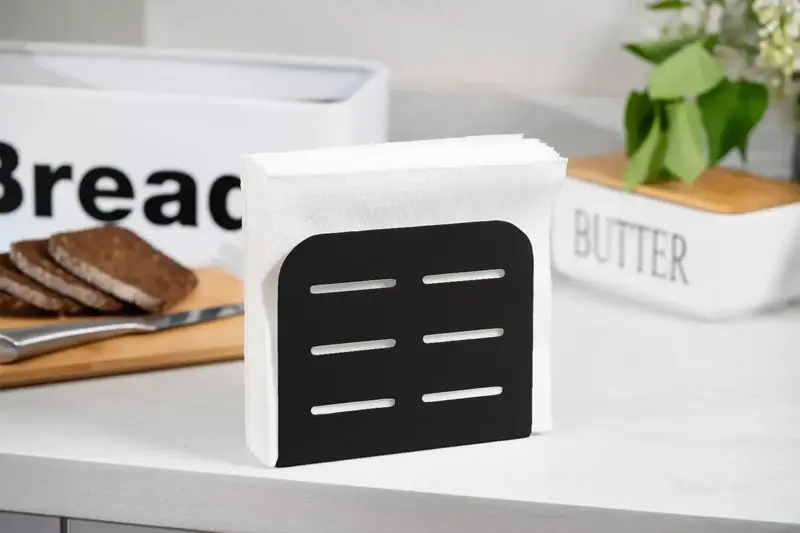 Серветниця Ardesto Midori 15х4х12.5см, метал, чорна (AR0910B) - фото - №4