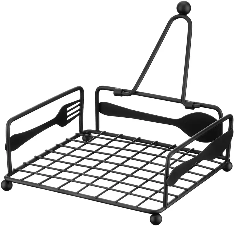 Серветниця Ardesto Midori 18х18х7см, метал, чорний (AR0906B) - фото - №1