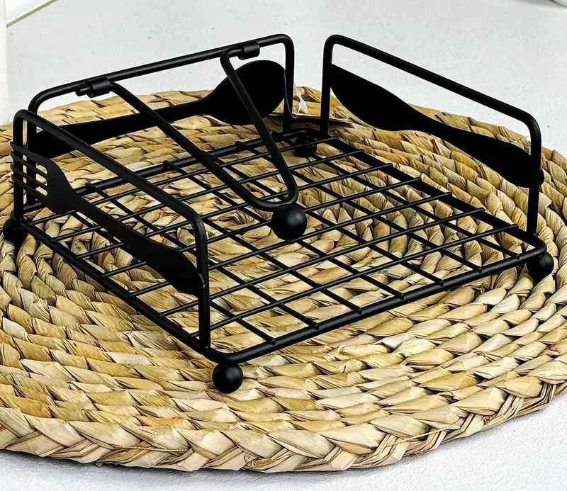 Серветниця Ardesto Midori 18х18х7см, метал, чорний (AR0906B) - фото - №5