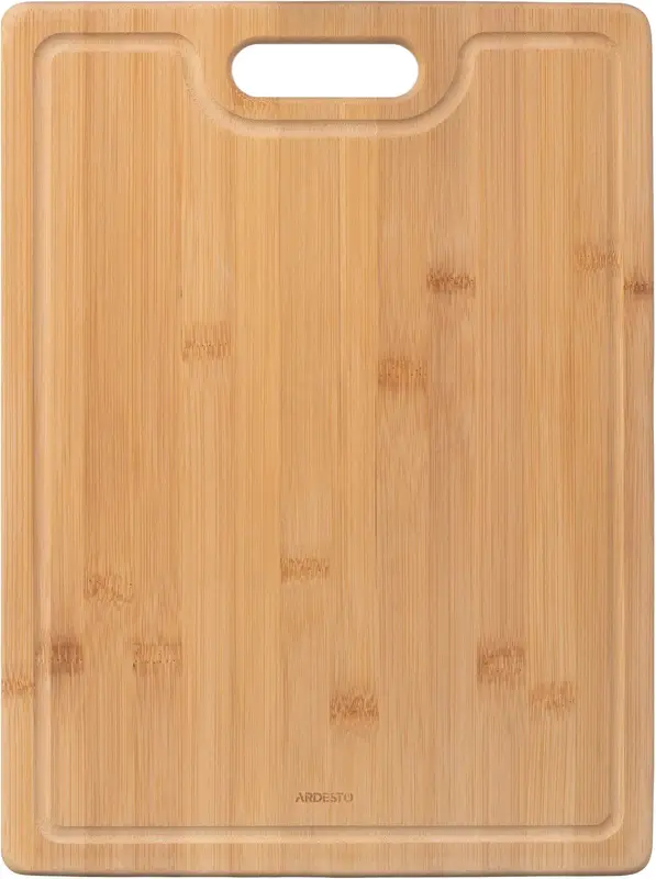 Дошка кухонна з жолобом Ardesto Midori, 33х24х1.5см, бамбук - фото - №1