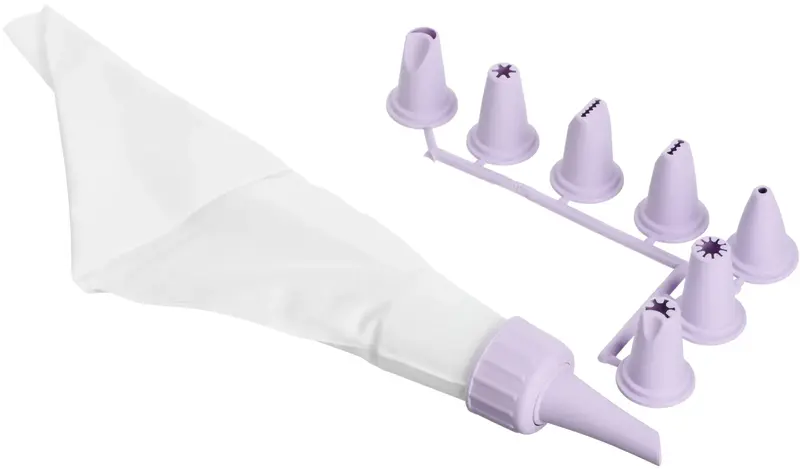 Мішок кондитерський з насадками Ardesto Tasty baking, 26.8x13.4см, пластик, ліловий (AR2307LP) - фото - №0