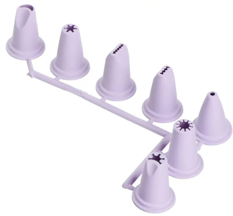 Мішок кондитерський з насадками Ardesto Tasty baking, 26.8x13.4см, пластик, ліловий (AR2307LP) - фото - №3