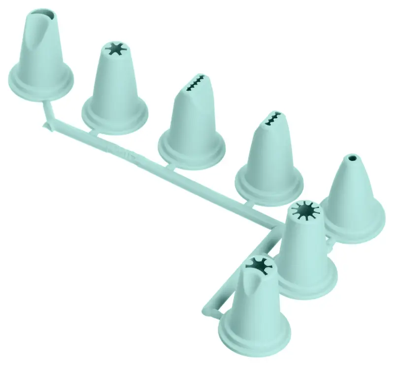 Мішок кондитерський з насадками Ardesto Tasty baking, 26.8x13.4см, пластик, блакитний (AR2307TP) - фото - №3