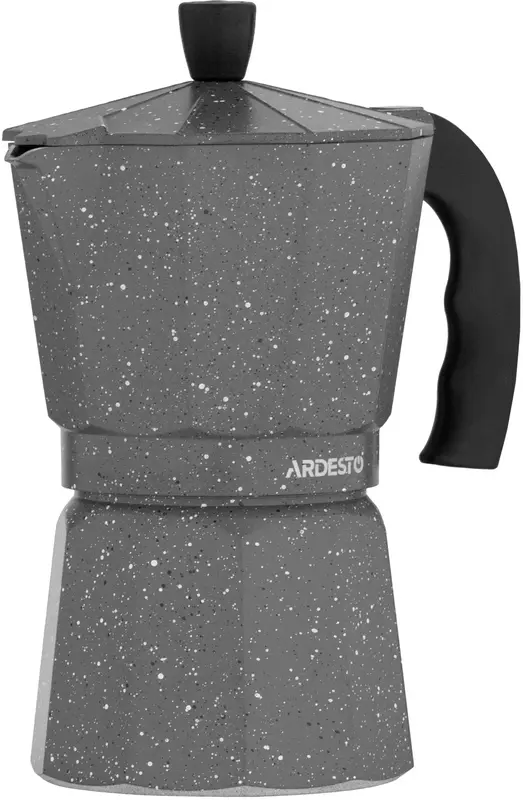 Гейзерна кавоварка Ardesto Gemini Molise, 0.24л, 6 чашок, алюміній, сірий фото