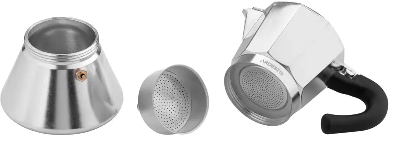 Гейзерна кавоварка Ardesto Gemini Piemonte, 0.45л, 9 чашок, алюміній - фото - №2