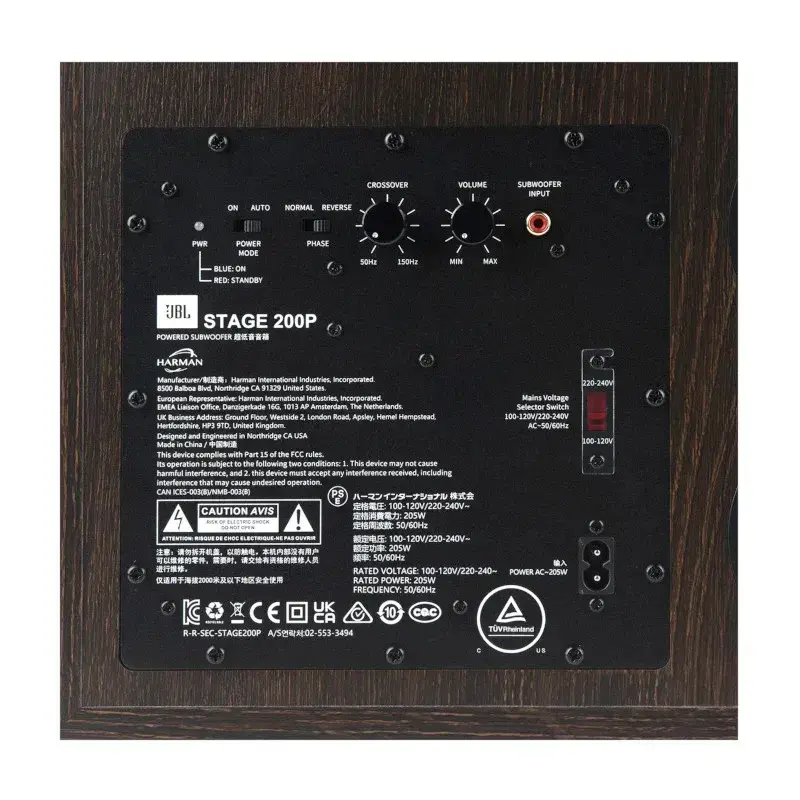 Сабвуфер JBL 200P Black фото