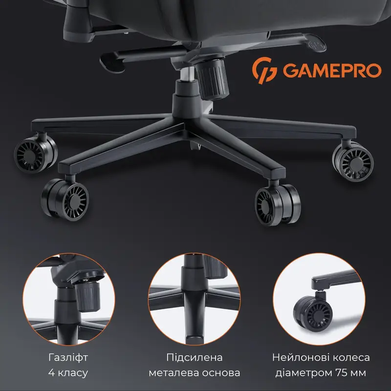 Игровое кресло GamePro GC900B Fabric Black фото