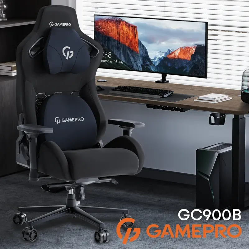 Игровое кресло GamePro GC900B Fabric Black фото