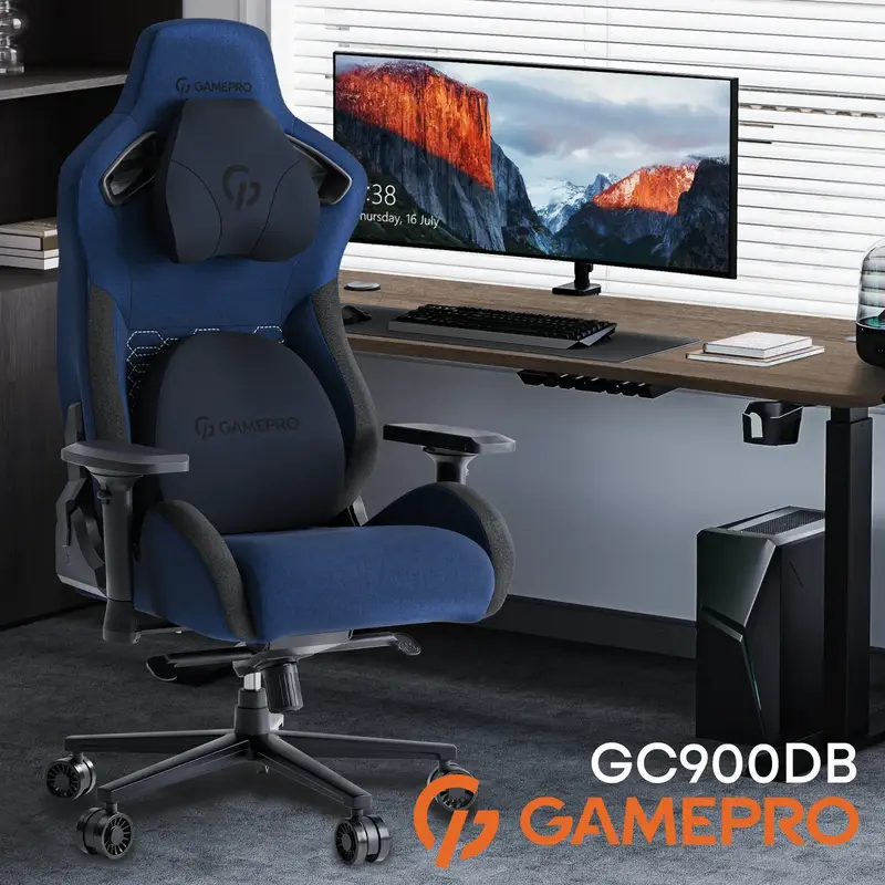 Игровое кресло GamePro GC900DB Fabric Dark Blue фото