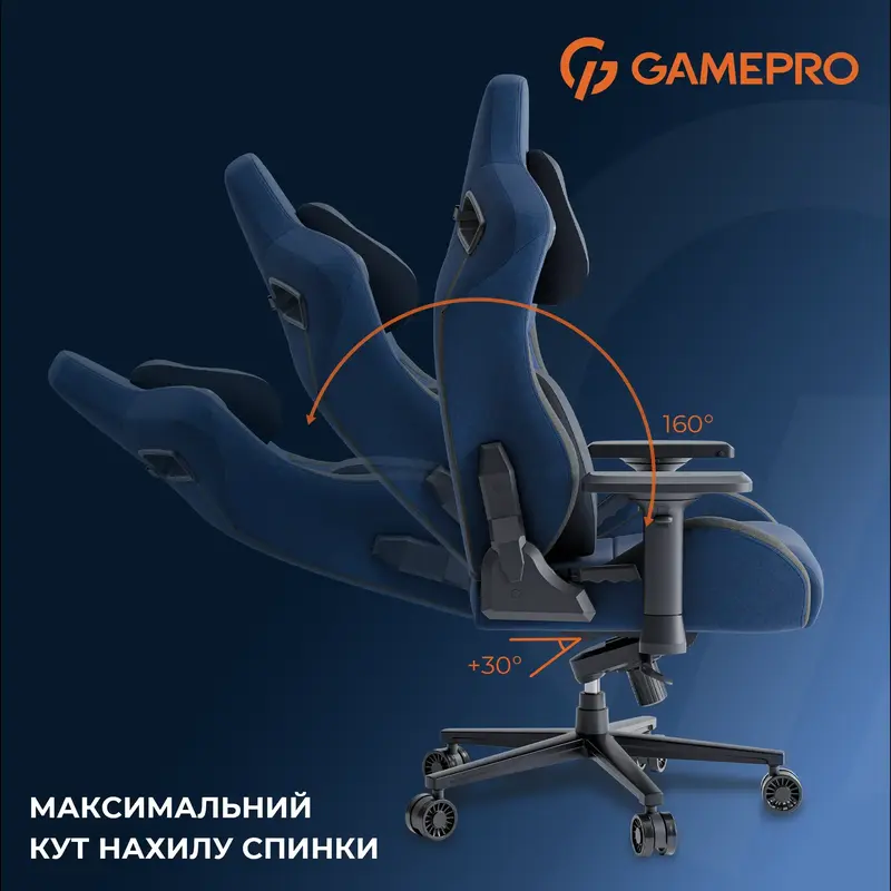 Игровое кресло GamePro GC900DB Fabric Dark Blue фото