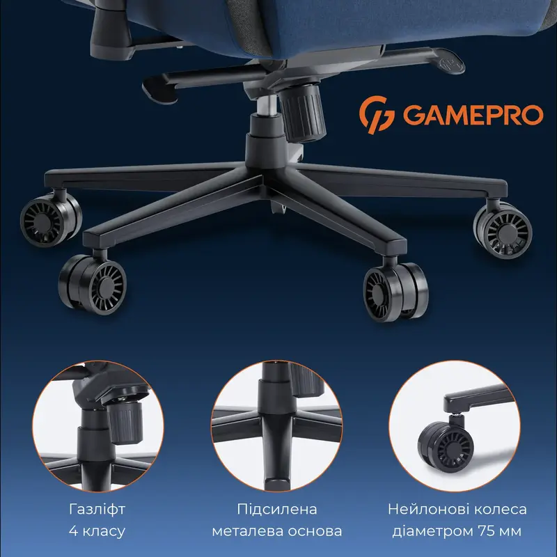 Игровое кресло GamePro GC900DB Fabric Dark Blue фото