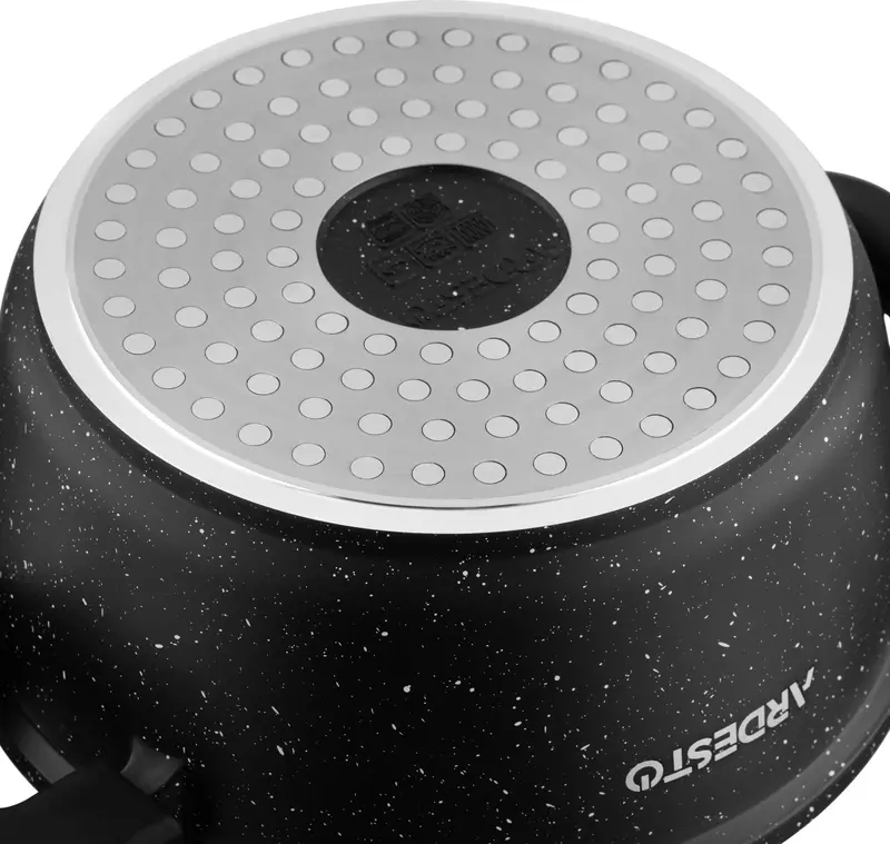 Каструля зі скляною кришкою Ardesto Gemini Anzio, 1.2л, алюміній, чорний - фото - №7