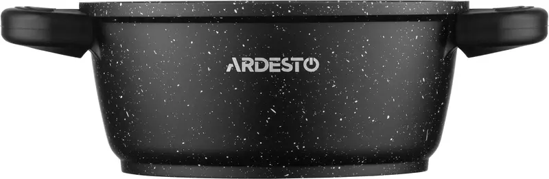Каструля зі скляною кришкою Ardesto Gemini Anzio, 1.2л, алюміній, чорний - фото - №3