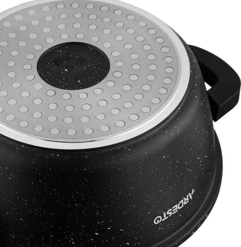 Каструля зі скляною кришкою Ardesto Gemini Anzio, 1.8л, алюміній, чорний - фото - №7