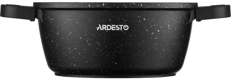 Каструля зі скляною кришкою Ardesto Gemini Anzio, 1.8л, алюміній, чорний - фото - №3