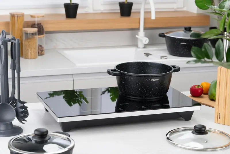 Каструля зі скляною кришкою Ardesto Gemini Anzio, 2.5л, алюміній, чорний - фото - №10
