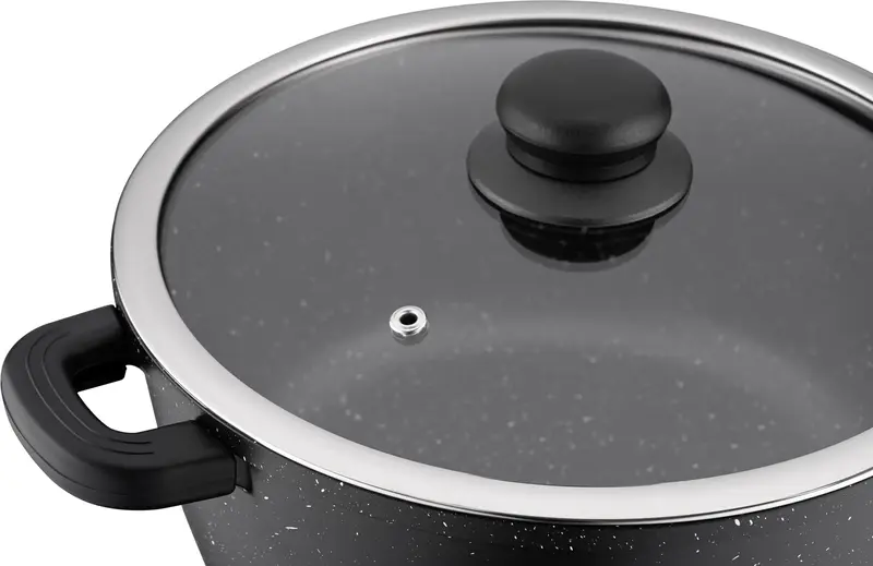 Каструля зі скляною кришкою Ardesto Gemini Anzio, 2.5л, алюміній, чорний - фото - №8