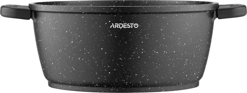 Каструля зі скляною кришкою Ardesto Gemini Anzio, 4.4л, алюміній, чорний - фото - №3