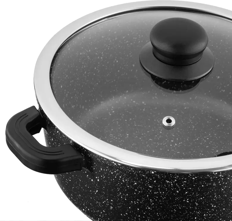 Каструля зі скляною кришкою Ardesto Gemini Anzio, 3.1л, алюміній, чорний - фото - №5