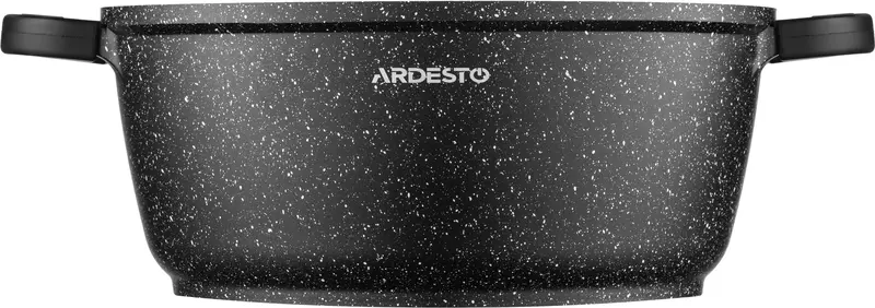 Кастрюля со стеклянной крышкой Ardesto Gemini Anzio, 5л, алюминий, черный фото
