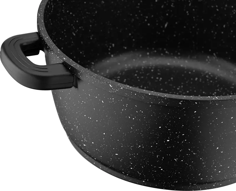 Каструля зі скляною кришкою Ardesto Gemini Anzio, 6.4л, алюміній, чорний - фото - №6