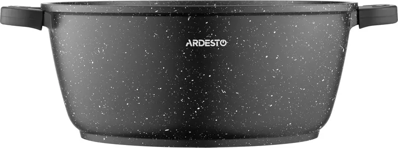 Каструля зі скляною кришкою Ardesto Gemini Anzio, 6.4л, алюміній, чорний - фото - №3