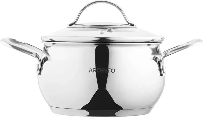 Каструля зі скляною кришкою Ardesto Gemini Liguria, 2.2л, нержавіюча сталь - фото - №2