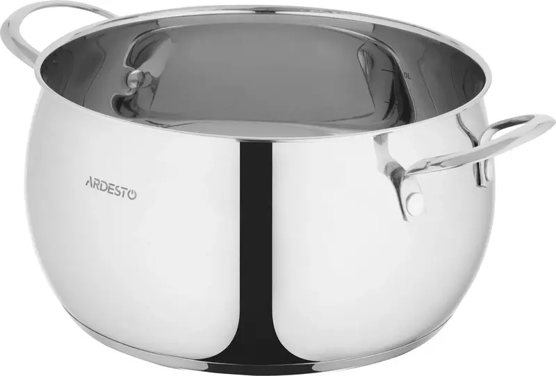 Каструля зі скляною кришкою Ardesto Gemini Liguria, 6.4л, нержавіюча сталь - фото - №1