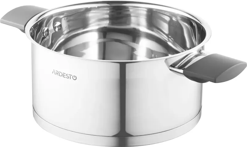 Каструля зі скляною кришкою Ardesto Gemini Trento, 3л, нержавіюча сталь, бакеліт - фото - №1