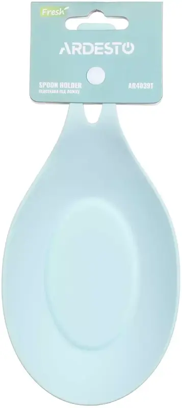 Підставка під ложку Ardesto Fresh, 19.5х9.5х1.8см, силікон, блакитний (AR4039T) - фото - №3