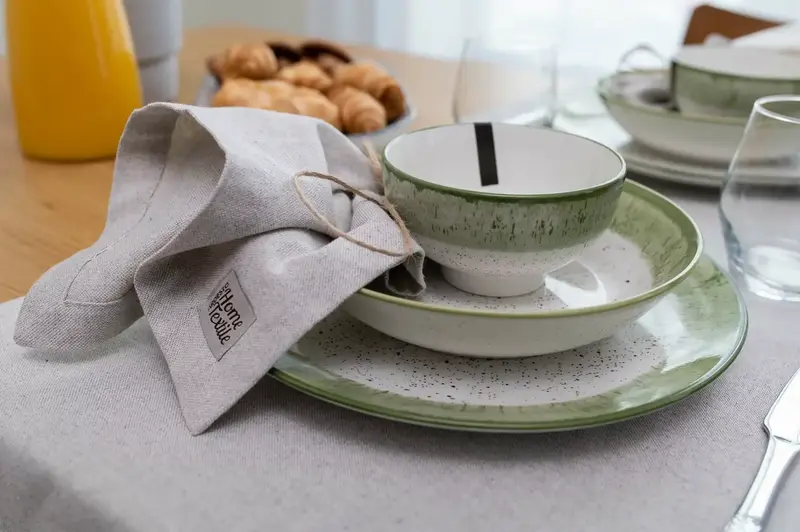 Салатник Ardesto Siena, 11.5см, порцеляна, біло-зелений (AR2914SWG) - фото - №5