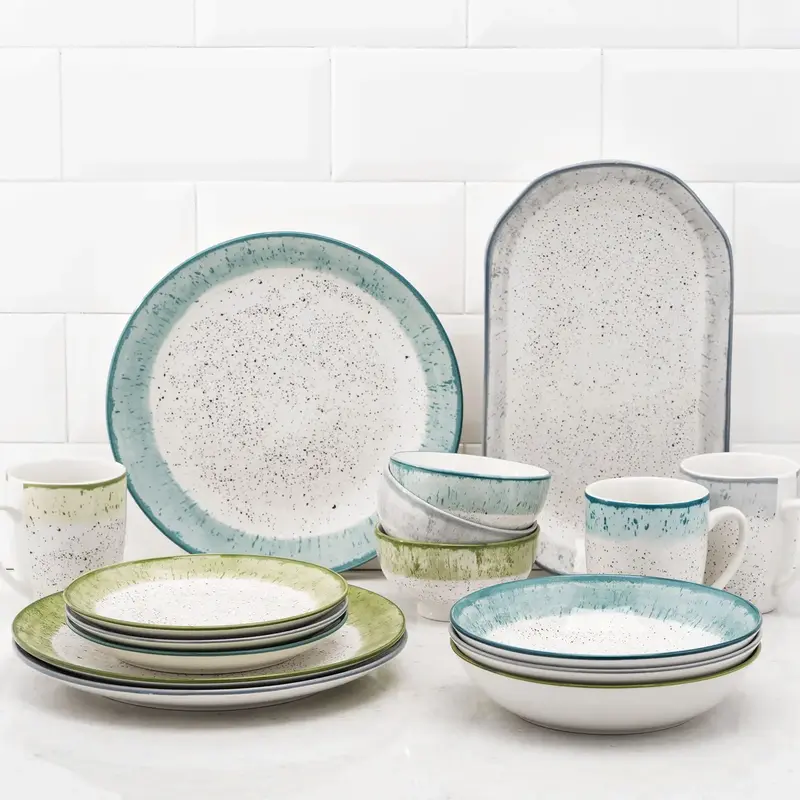 Салатник Ardesto Siena, 11.5см, порцеляна, біло-зелений (AR2914SWG) - фото - №3