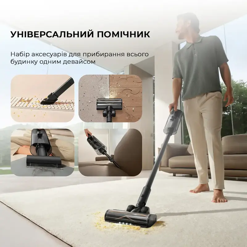 Миючий пилосос Dreame Wet and Dry Vacuum H14 Dual Black HHV25A - фото - №1