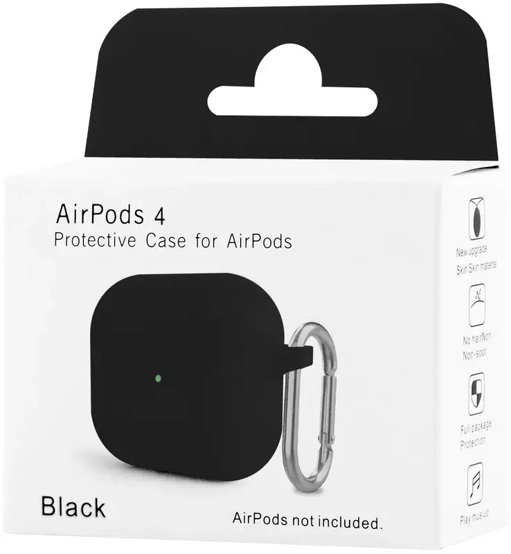 Чохол для AirPods 4 Silicone Case New (Black) фото