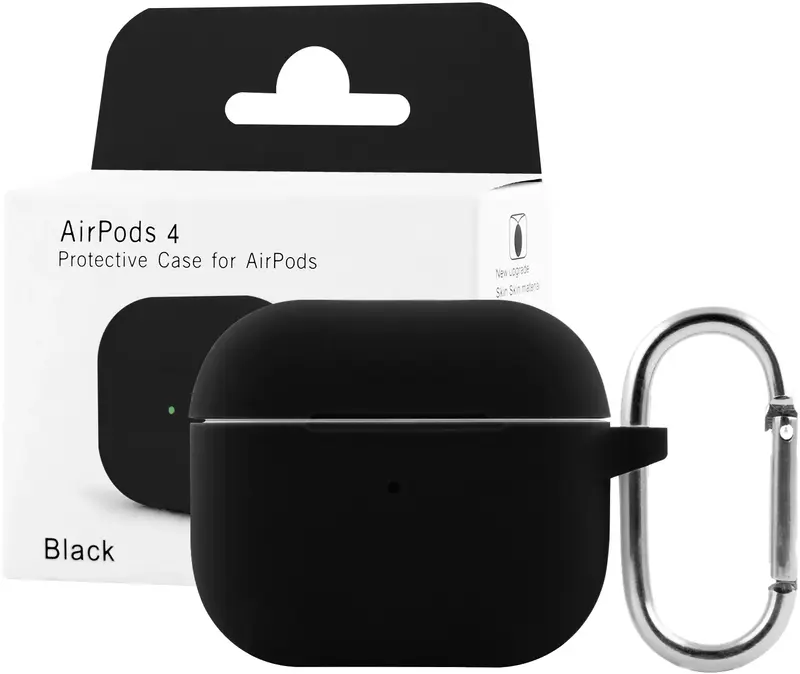 Чохол для AirPods 4 Silicone Case New (Black) фото