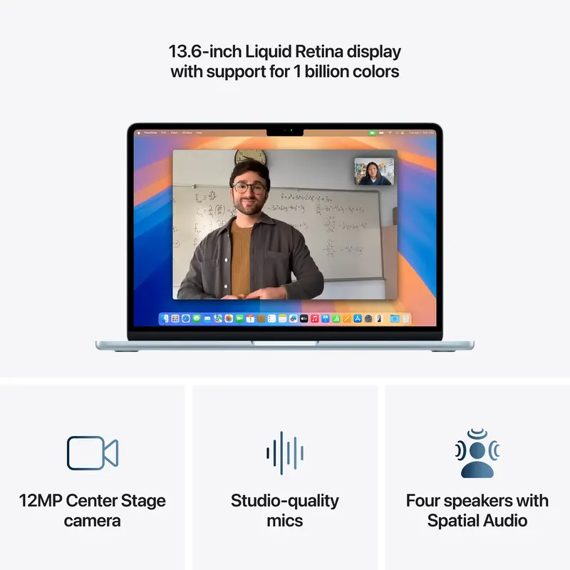 Apple MacBook Air M4 Chip 13" 16/512GB Sky Blue (MC6U4) 2025 фото