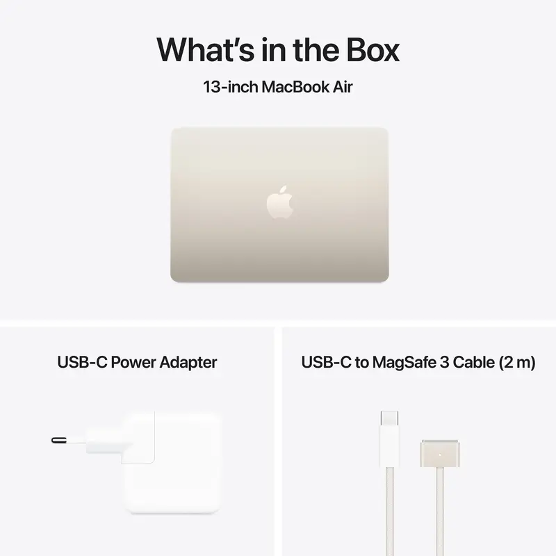 Apple MacBook Air M4 Chip 13" 16/256GB Starlight (MW0Y3) 2025 фото