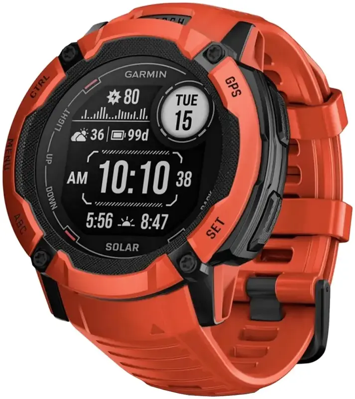 Смарт-часы GARMIN Instinct 2X Solar пламенно-красный (010-02805-01) фото