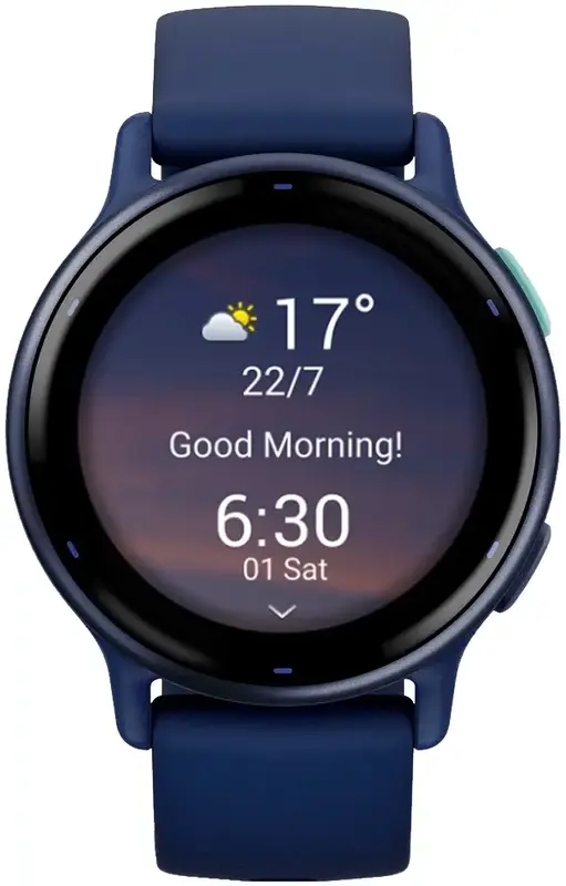 Смарт-годинник GARMIN Vivoactive 5 – темно-синій алюмінієвий безель, темно-синій (010-02862-12) фото
