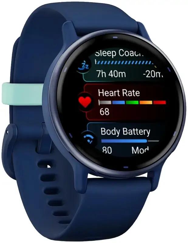 Смарт-годинник GARMIN Vivoactive 5 – темно-синій алюмінієвий безель, темно-синій (010-02862-12) фото