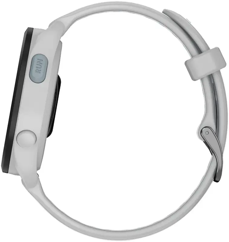 Смарт-годинник GARMIN Forerunner 165 Music, силіконовий ремінець кольору туманно-сірий/білий камінь (010-02863-31) фото