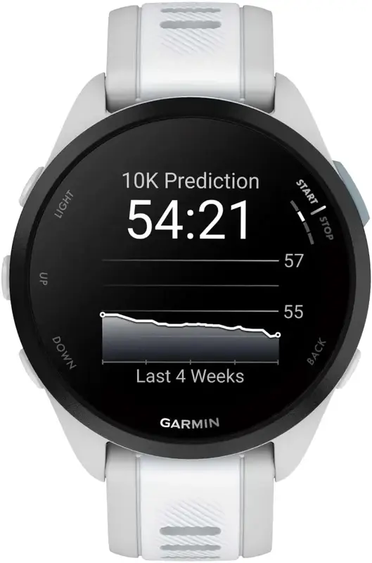 Смарт-годинник GARMIN Forerunner 165 Music, силіконовий ремінець кольору туманно-сірий/білий камінь (010-02863-31) фото