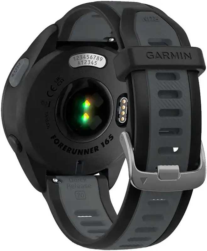 Смарт-часы GARMIN Forerunner 165, черный/сланцево-серый силиконовый ремешок (010-02863-20) фото