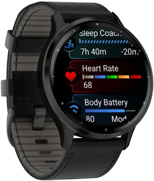 Смарт-часы GARMIN Venu 3, безель из нержавеющей стали, черный (010-02784-52) фото