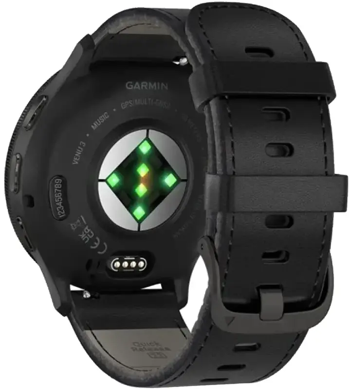 Смарт-часы GARMIN Venu 3, безель из нержавеющей стали, черный (010-02784-52) фото