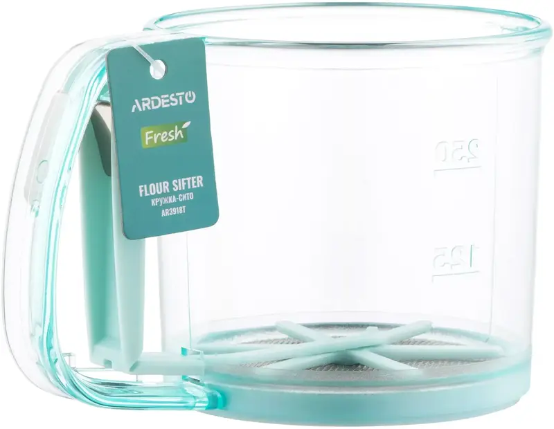 Кружка-сито Ardesto Fresh, 9.5см, пластик, блакитний (AR3918T) - фото - №3