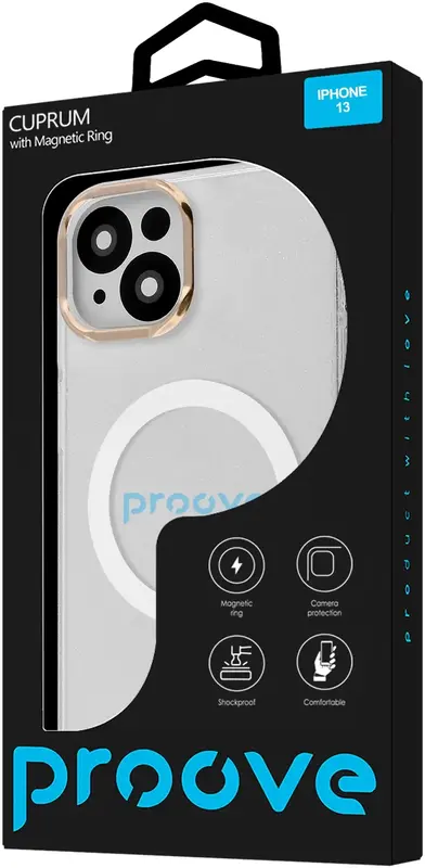 Чохол для iPhone 13 Proove Cuprum Case with Magnetic Ring (White) - фото - №2