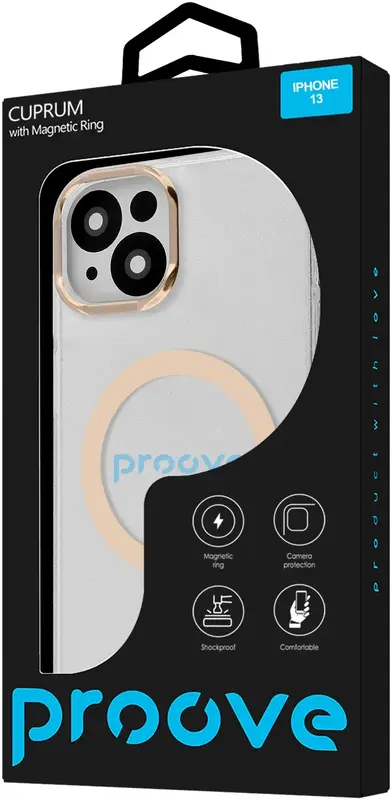 Чохол для iPhone 13 Proove Cuprum Case with Magnetic Ring (Cream) - фото - №2