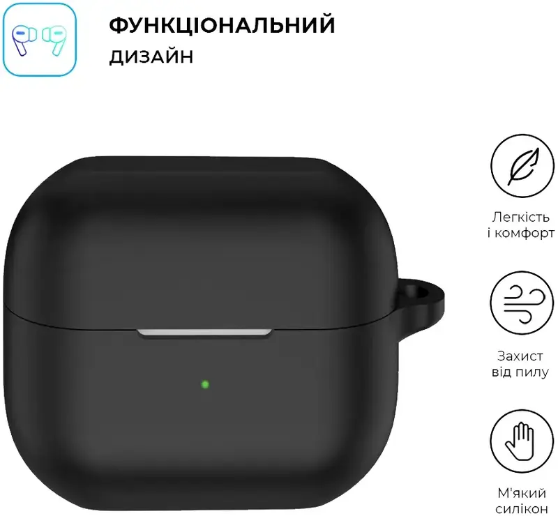 Чехол для Samsung Galaxy Buds 3 / 3 Pro ArmorStandart Hang Case Black (ARM79972) фото